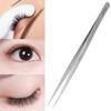 Stainless Steel Eyelash Extensions Tweezers Straight Pointed Tweezers for Nail Art(SSSAThin Handle Tweezer )