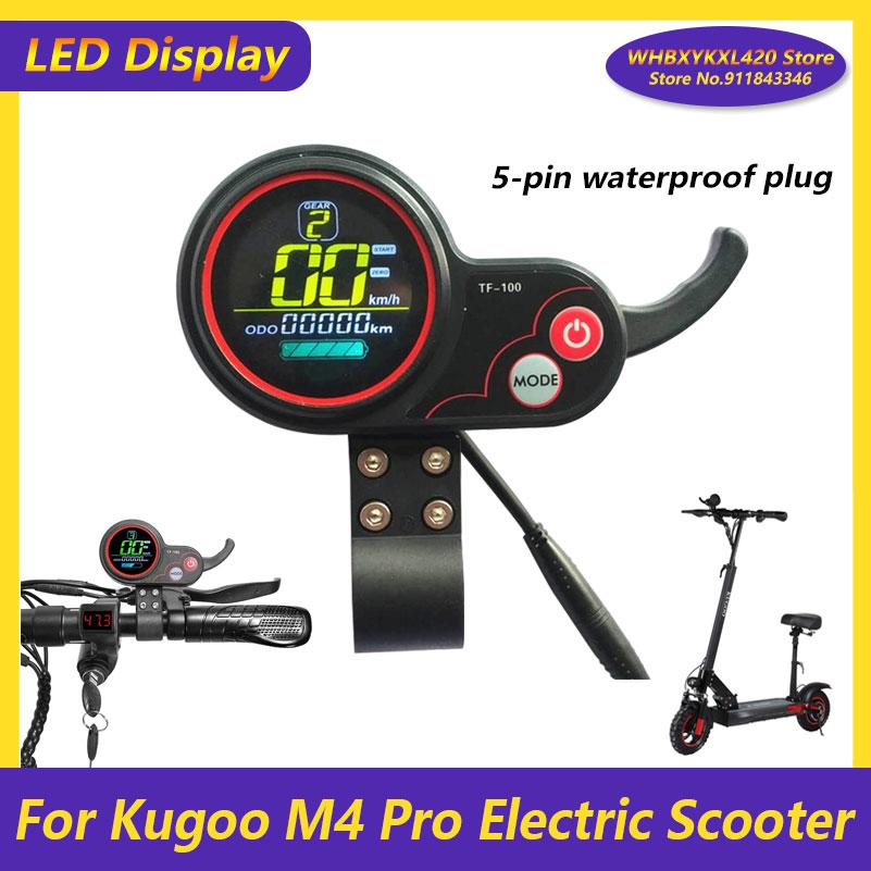 LED Display Gasgreb Instrument TF-100 5-pins til Kugoo M4 Pro Elektrisk Løbehjul E-Scooter Tommelfinger Tilbehør Gashåndtag 2
