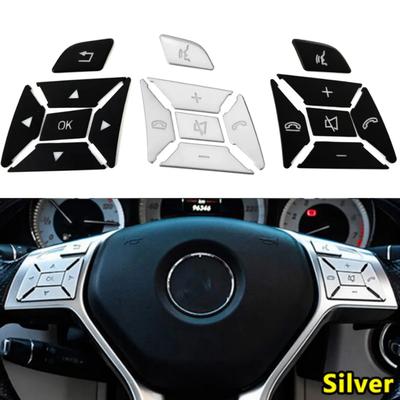 Car Steering Wheel Button Switch Trim Cover Sticker For Mercedes Benz C E GLK CLS ML GL Interior Accessories