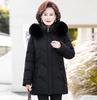 Winter Clothes Medium Long Down Cotton Jacket Women Middle-aged Plush Thickened Cotton Jacket Female Outwear