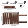 Portable Backgammon Storage Bag Travel Set with Lightweight Foldable Board