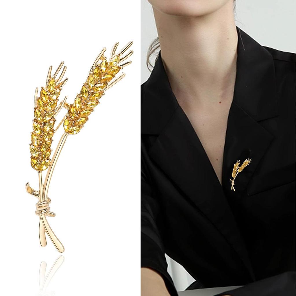 Fashionable And Exquisite Wheat Ear Brooch, Women'S Coat And Suit Accessories, Stylish Chest Flower Buckle Pin