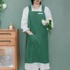 Water-Resistant Cotton Linen Apron with Wide Straps for Women – Japanese Korean Style