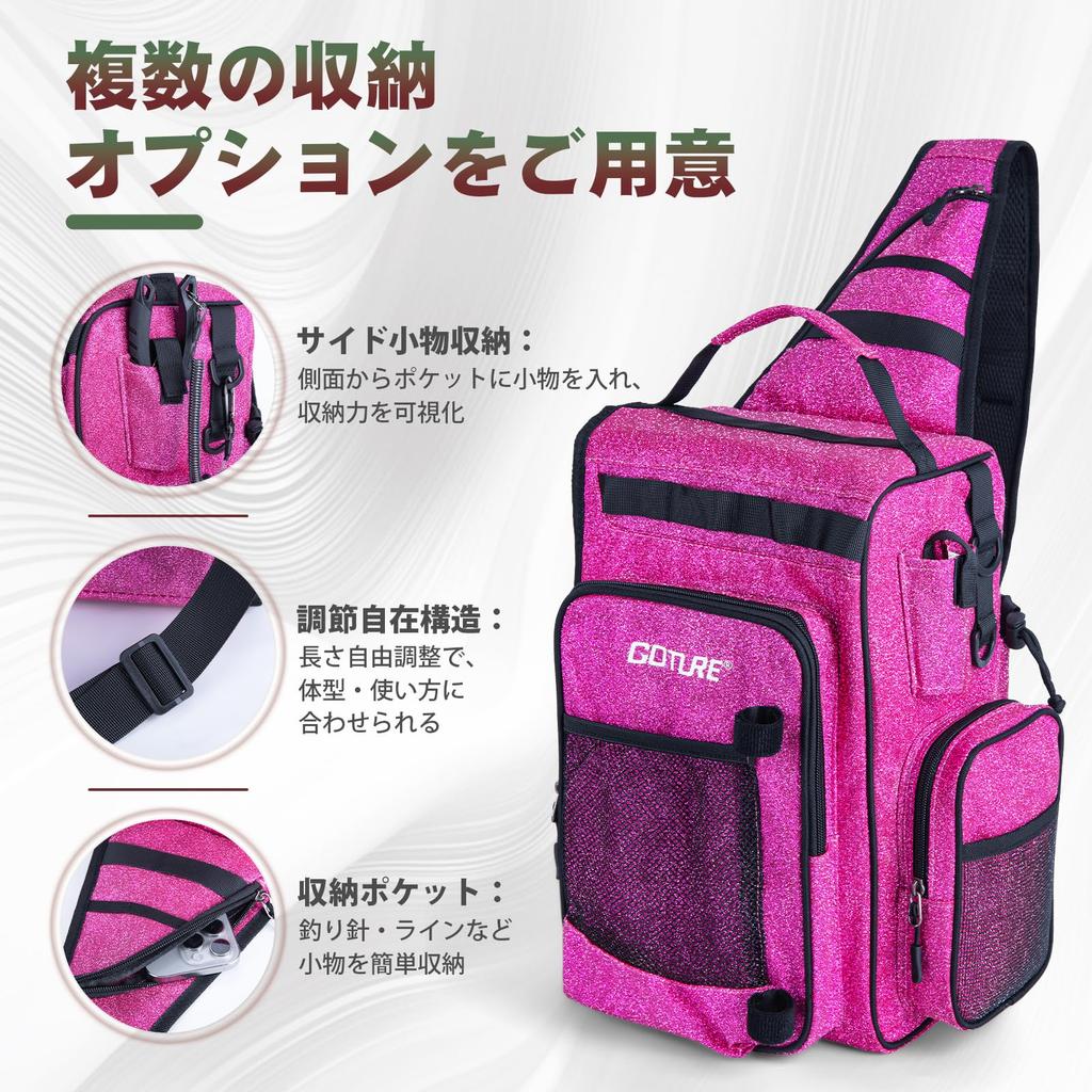 Goture Fishing Backpack with 3 Portable Tackle Single Shoulder Fishing Bag with Rod 900D Oxford Fabric Carp Tackle Durable Oxford Camping Bright
