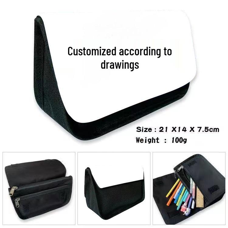 3D Print Double-Layer Flip-Top Pencil Case, Large Capacity Stationery Box for Students. Triangle Double-Layer Flip-Top Pencil Case