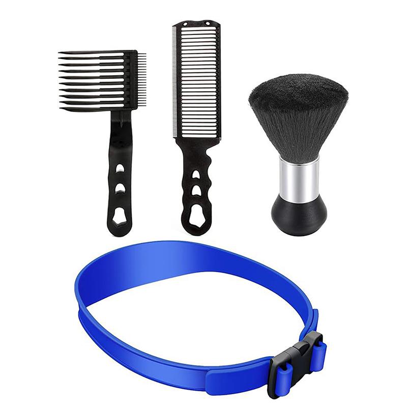 

Руководство по стрижке волос фейд для мужчин с набором гребней для фейда, шаблоном для бритья линии шеи и гребнем для машинки, регулируемой изогнутой лентой для стрижки