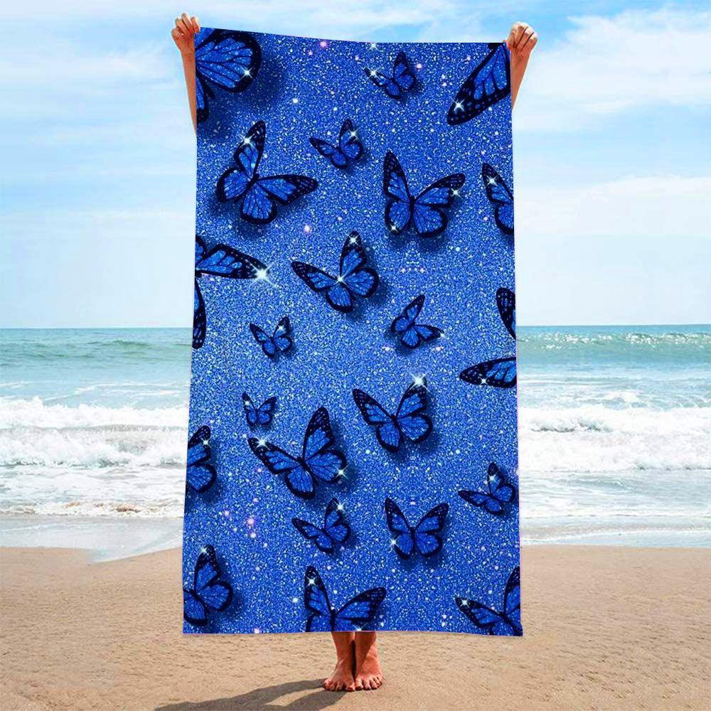 Telo da Spiaggia Senza Sabbia Asciugatura Rapida Morbido al Tatto Grande Stampa Floreale Microfibra Telo da Spiaggia Donna Uomo Viaggio Stile Bohemien