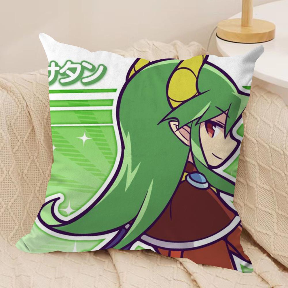 P-Puyo P-Pop Fever Cushion Cover Soft Plush Fabric Double-Sided Printed Sofa Cushion Cover for All Seasons Home Decor Gift