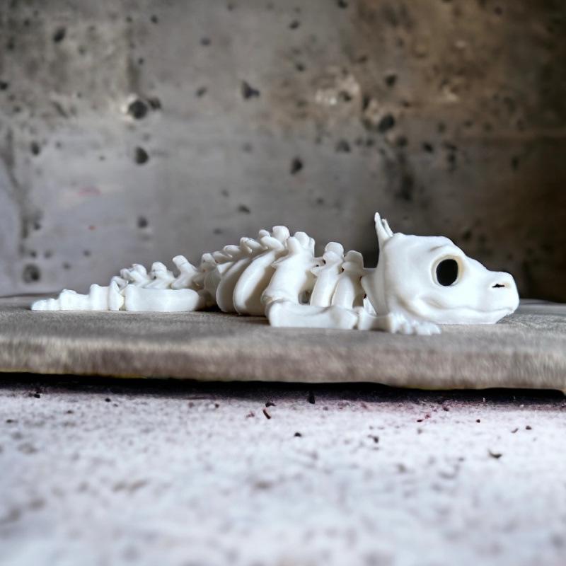 3D Movable Joint Dragon Skeleton - Articulated Fossil Frame, Creative Birthday Gift for Children