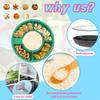 Silicone Snack Tray with Lid Compatible with  Cup 40 Oz, Reusable Snack Ring Suitable for Car Cup Holder