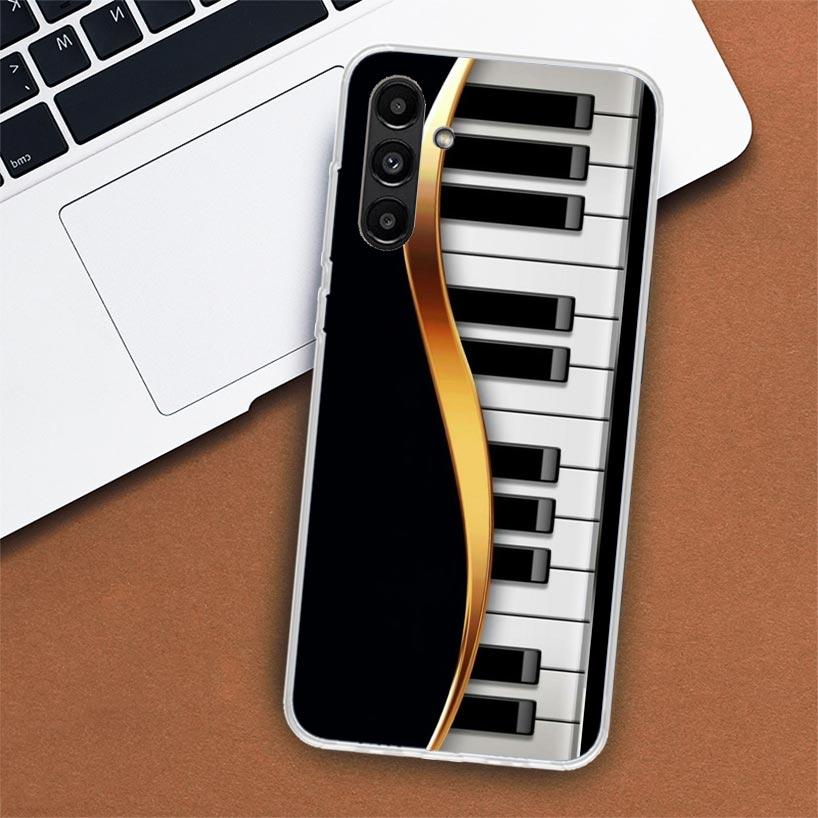 Musik Klavier Tastatur Handyhülle Für Samsung Galaxy A56 A55 A54 A53 A16 A15 A14 A13 A36 A35 A34 A33 A26 A25 A24 A23 A05S A04S A03
