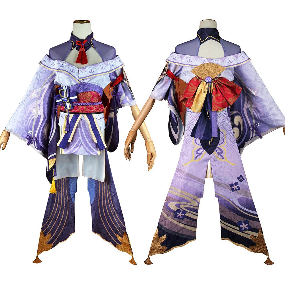 Raiden Shogun Disfraz De Cosplay, Traje Baal, Raiden Mei, Conjunto Completo, Vestido, Peluca, Sombreros Para Anime Expot