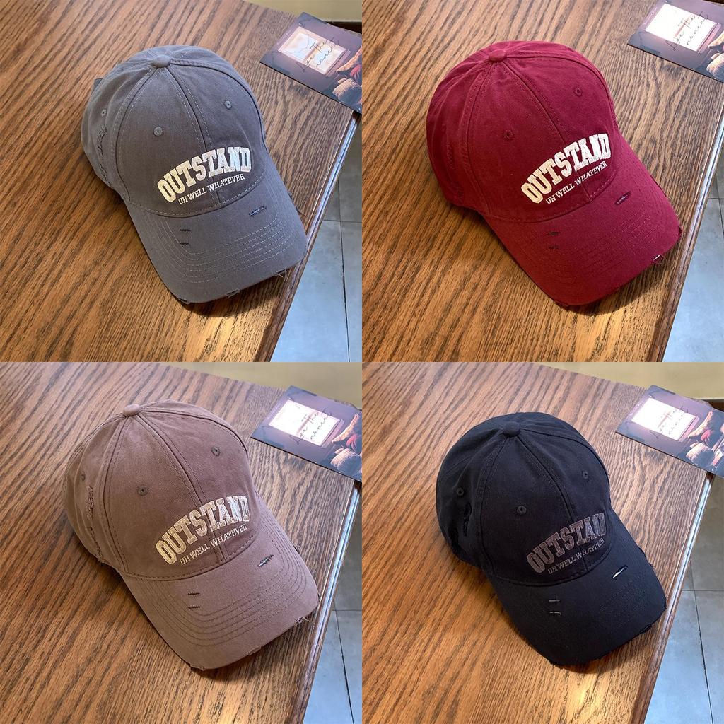 Classic Vintage Cotton Baseball Cap With Embroidery For Sun Protection And Casual Wear