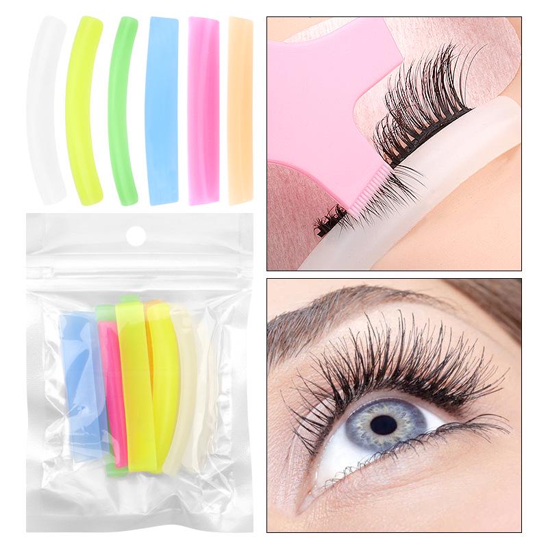 6 Pairs Rainbow Eyelash Perm Silicone Pads for Extension Tools