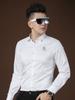 European-Style Men's Shirts, Spring and Autumn Long-Sleeve Casual Shirts, 2025 New Trendy Brand Letter Print Gold-Stamped Tops, Men's Clothing
