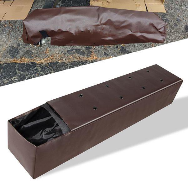 Brown PU Leather Trailer Hitch Cover Storage Bag BX88309, 1pc