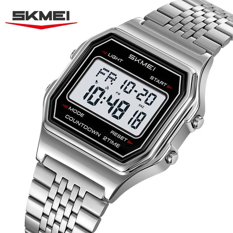 SKMEI 2465 Luxury Digital Watch for Men Women Unisex Electronic Mens Wristwatches LED Display Outdoor Sport Reloj Hombre
