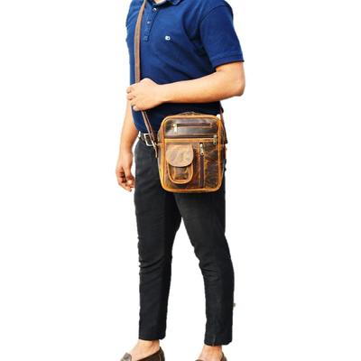 Χειροποίητη Vintage Γνήσια Δερμάτινη Τσάντα Χιαστί Sling Messenger Ώμου για Άνδρες και Γυναίκες