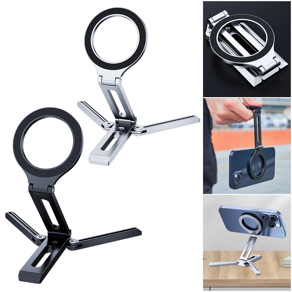 Magnetische Falt-Handyhalterung Multifunktionaler Faltbarer Handy-Ständer Smartphone Schreibtischständer für Handy Videoaufnahme Reise