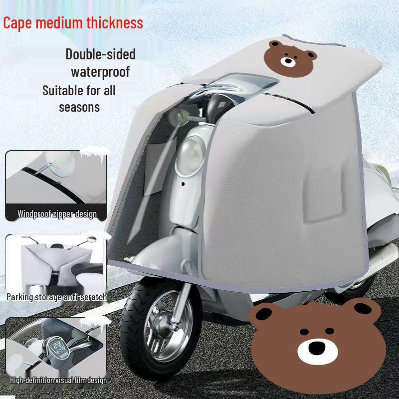 Ganzjahres-Doppelseitige Wasserdichte Windschutzscheibe für Elektrofahrräder