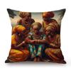 Beautiful African Girl Traditional Africa Costume Fashion Art Lady Oil Painting Ethnic Style Sofa Pillow Case Cushion Cover