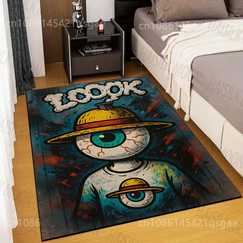 

Creative Painting Pattern Rugged Carpet for Living Room Bedroom Bathroom Mat Creative Doormat Home Decor Large Size 40x60cm