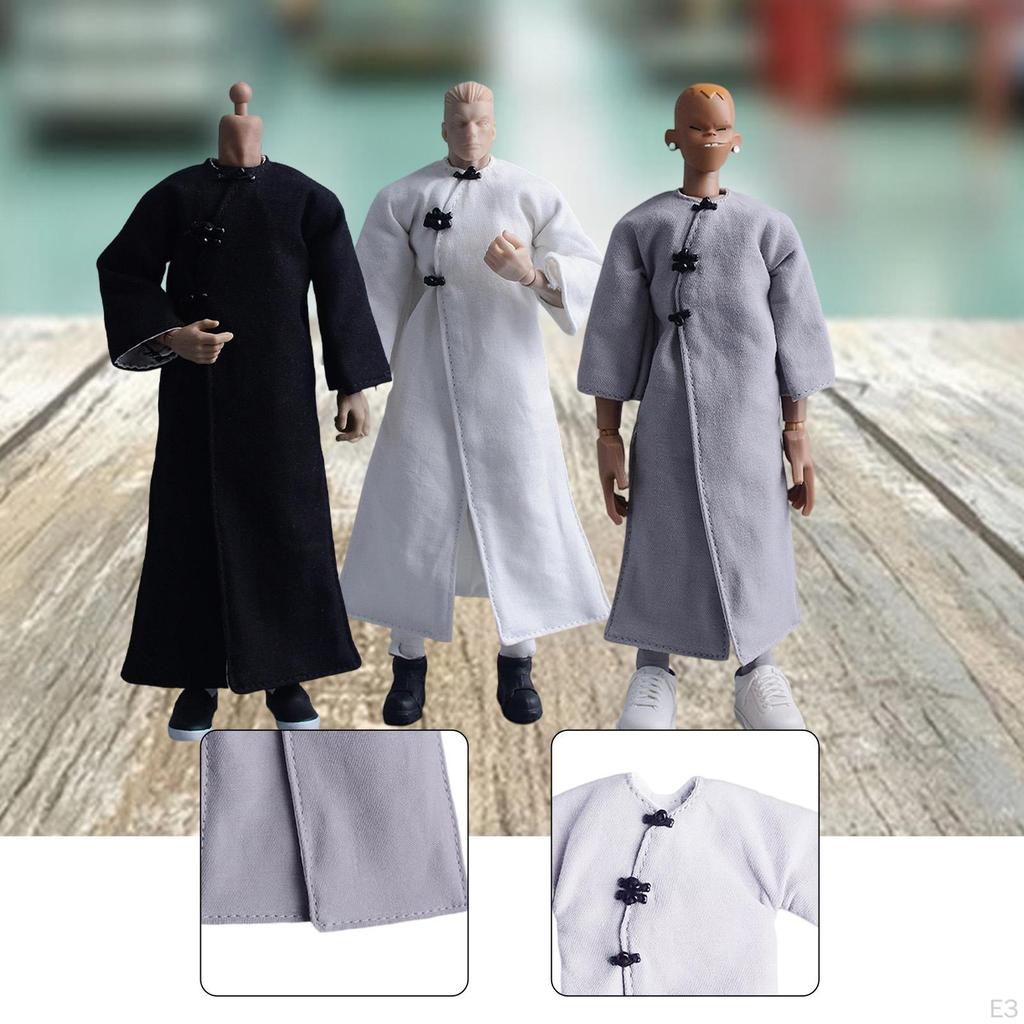 Miniature Coat Costume for Male Action Figure Doll Accessory, Trench And Pants 1/12 Scale