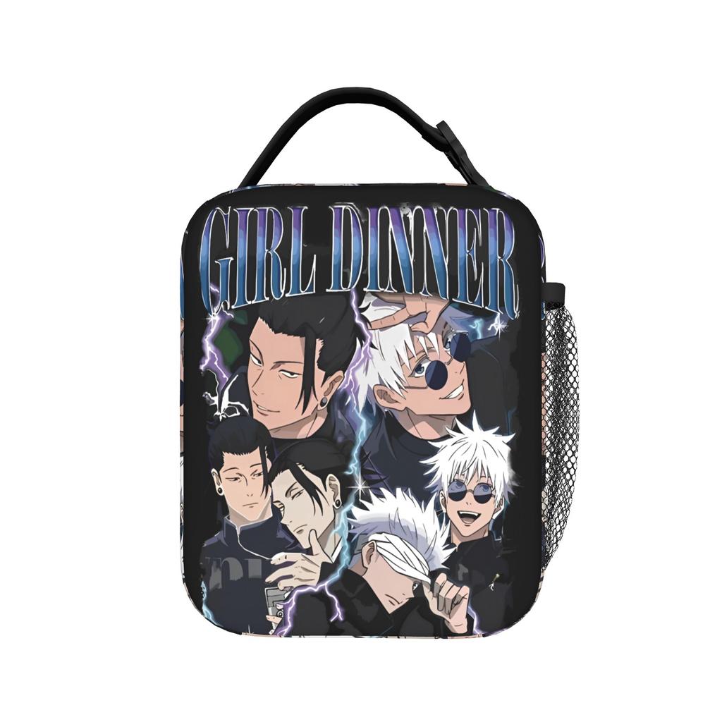 Choso Anime Manga Insulated Lunch Bag Portable Jujutsus Kaisens Anime Meal Container Thermal Bag Lunch Box Tote Men Women