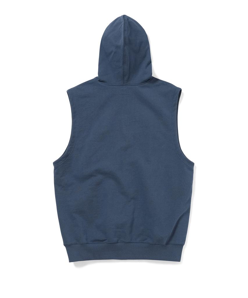 Thisisneverthat Felpa con cappuccio senza maniche con zip Deep Water