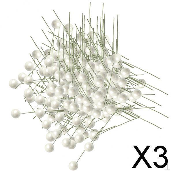 

3x 100 шт./набор Искусственные ягоды Пенопластовые тычинки Свадебное украшение для дома
