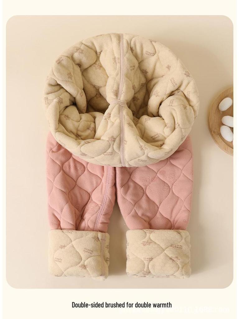 Winter-Kinderuniform: Dicke Baumwoll-Bären-Leggings für Mädchen