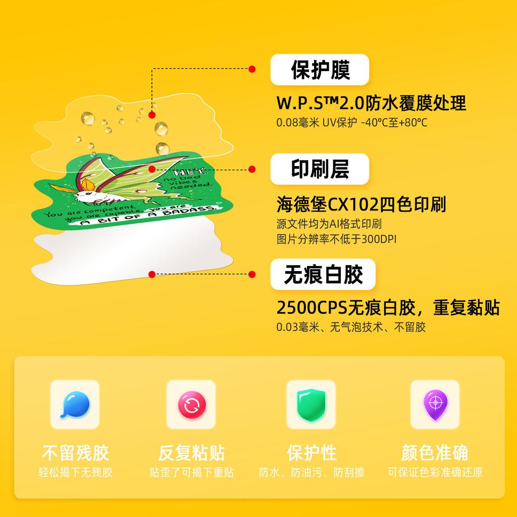 50 Healing Department Text-On-Video Student Notebooks Mobile Phone Diaries Stationery Stickers