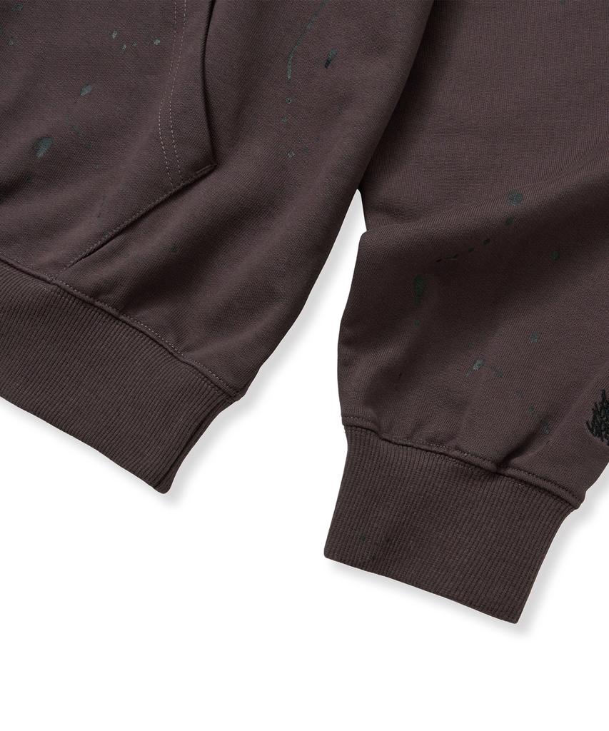 Painted Hoodie - Dark Brown