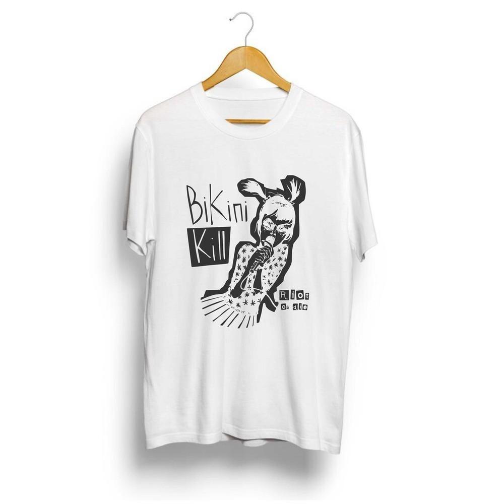 Bikini Kill Rock Band White 100% Cotton Size S-4XL T-Shirt Unisex Unisex T-Shirt S