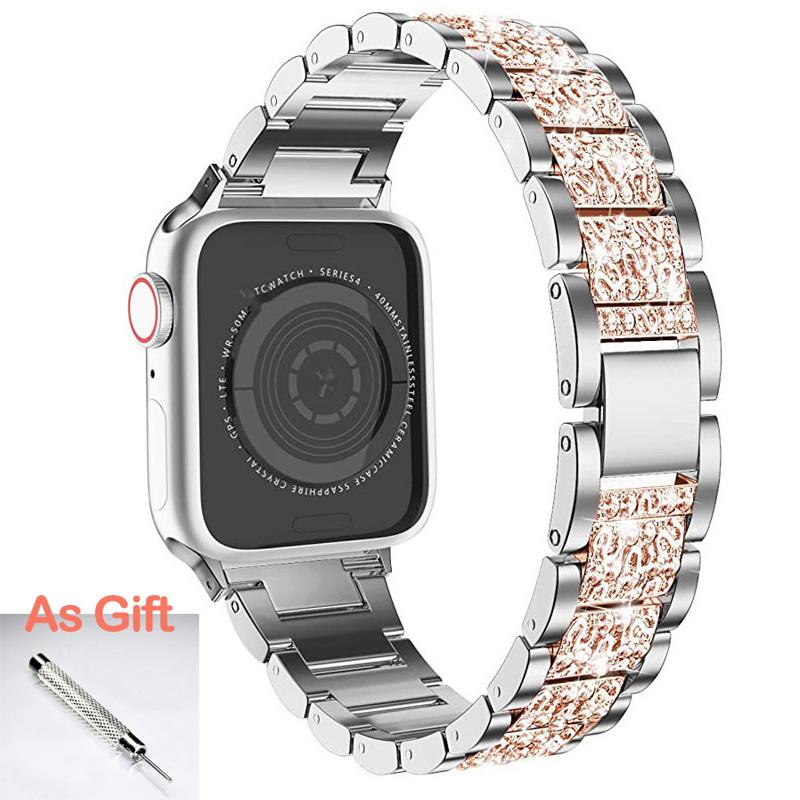 Bling Diamond Strap for Apple Watch Ultra 2 49mm Band 46mm 40mm 45mm 44mm 41mm 42mm for Iwatch Series 10 9 8 7 6 Women Bracelet