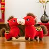 1Pcs Cozy Zodiac Horse Doll 2026  Year Mascot Red Little Horse Plush Toys Lively Cute Desktop Pets Festival Gift