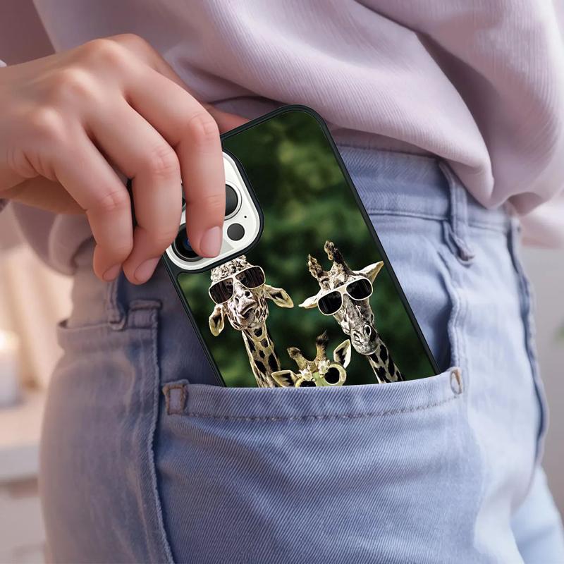 Cute African Giraffe Animal Phone Case For iPhone 17 Air 15 16e 14 13 Pro Max Coque 12 11 Pro Max PLUS Cover