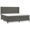 Maison Exclusive - Rete a doghe per letto e materasso Grigio scuro 200x200cm Velluto