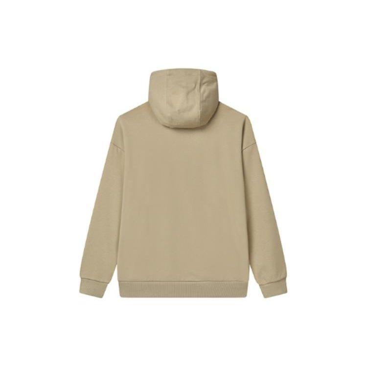 Fila Vintage Hooded Letter Print Long Sleeve Sweatshirt Unisex Sweatshirt Khaki F51U348298F-LK