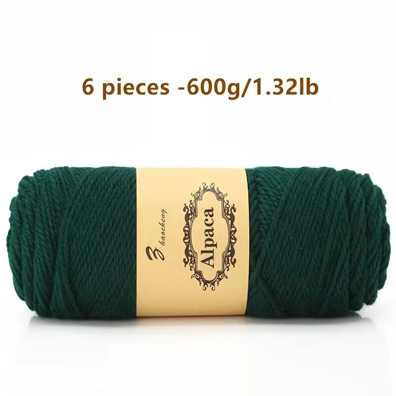 6 Pcs Premium Soft & Durable Alpaca Blend Yarn Worsted Weight, Perfect for Knitting Sweaters Assorted Colors