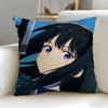 popular anime Lycoris Recoil Cushion Cover Soft  EasyWash Pillow Case  Versatile for Couch Bed Travel and Office