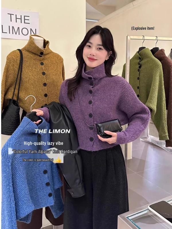 Women's Lazy Style Turtleneck Loose Slimming Knit Sweater - Winter Fashion