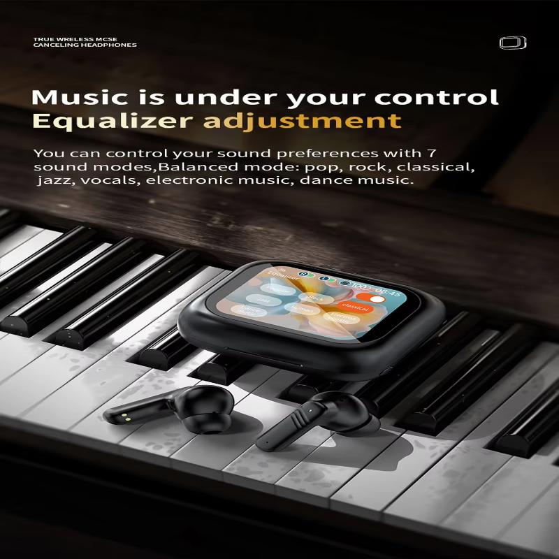Wireless Noise Canceling Touchscreen Headphones Multi-language Mic Fast Charge for Busy Professionals Students