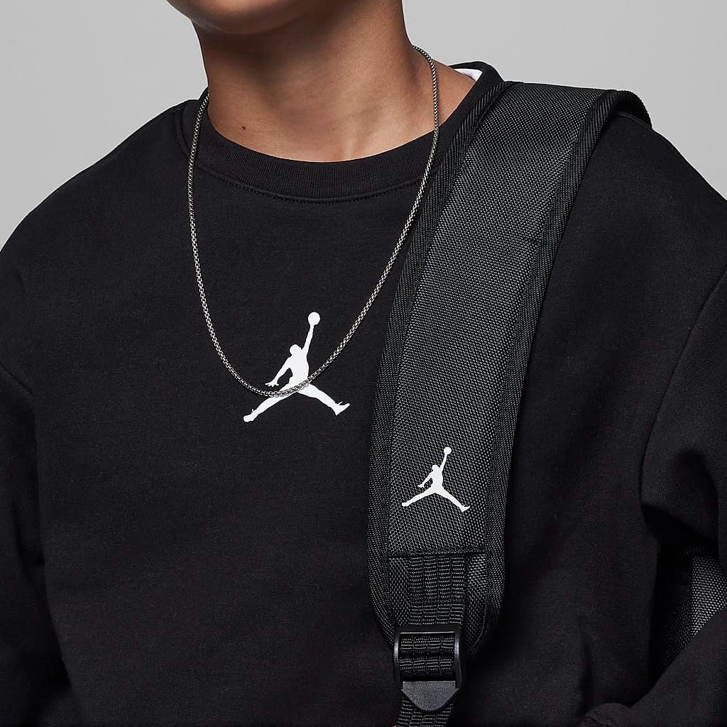 Jordan Air Crewneck Pullover Casual Long Sleeve Sweatshirt Kids Sweatshirt Black HF0108-010