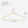 Beige Velvet Hangers 10 Pack, Non Slip Clothes Felt Hanger Heavy Duty for Coat, Premium Slim Space Saving Suit Hangers for Close