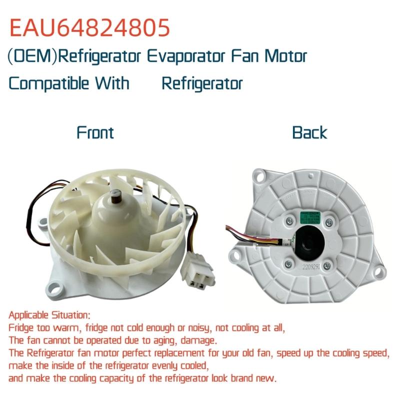 Replacement Fridge Cooling Fan Motor Suitable for Precise Fit Enhanced Airflows Quiet Operation Long Lasting Performances