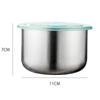 3/2/1Pcs 410 Stainless Steel Food Container Fresh Keeping Box With Sealed Lid Fridge Food Storage Box Lunch Bento Box Bowl