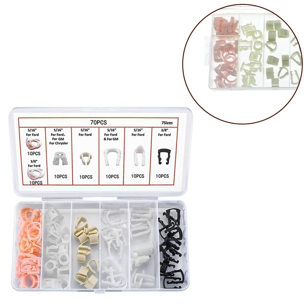 Easy To Use Fuel Line Retainer Clips for Ford Cars 70pcs In Assorted Sizes