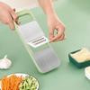 Kitchen 5 in 1 Stainless Steel Multifunctional Safe Manual Vegetable Slicer Cutter Potato Shredders Garlic Carrot Grater Chopper