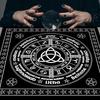 Tarots Tablecloth Rune Divinations Table Cover Astrology Oracles Board Game Mat Square Shape Pendulum Altar Table Cloth